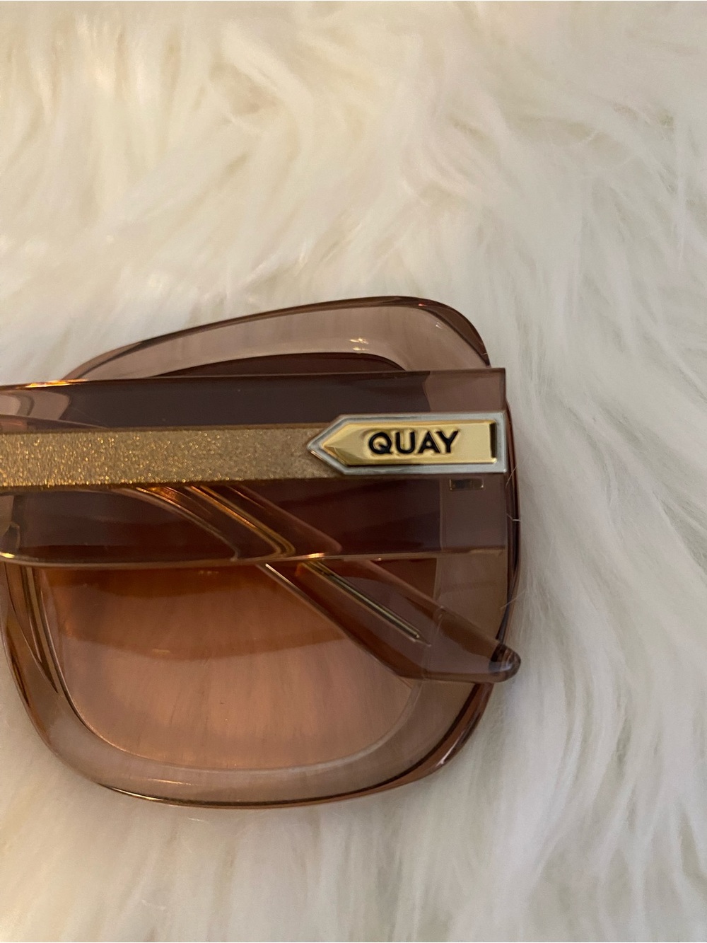 Quay Oversized Brown Gradient Women's Sunglasses - Picture 8 of 9